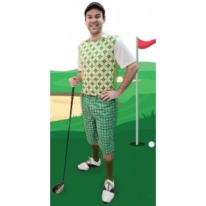 PRO Golf Costume Green - Men's Old Golfer Costume
